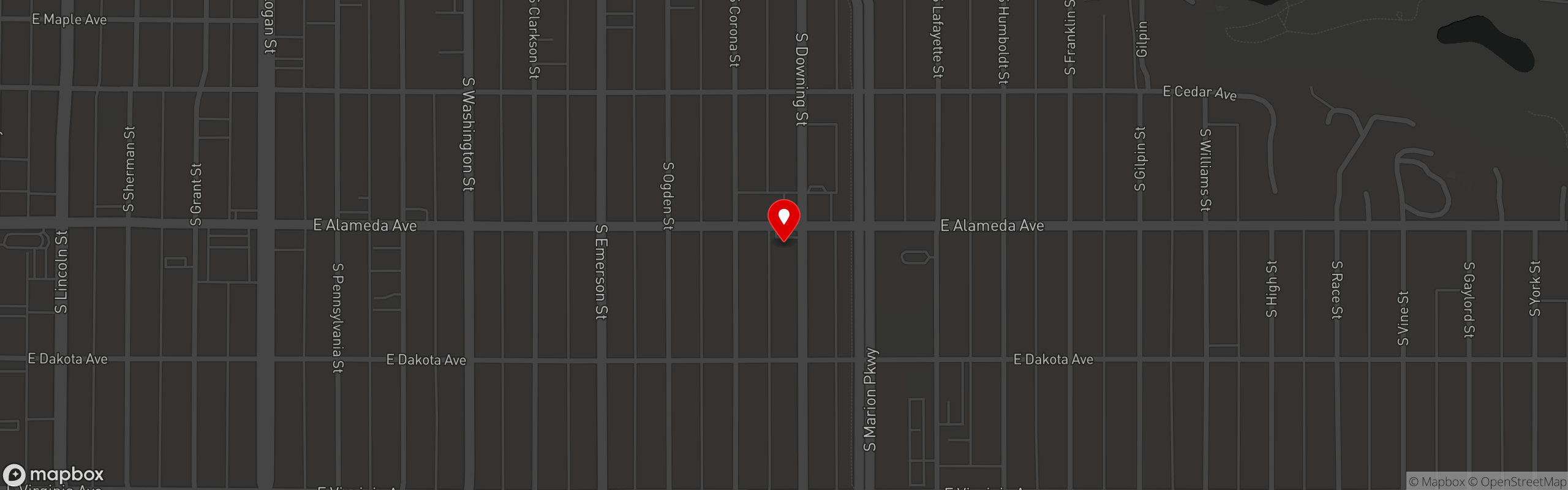 Street map pinning Blackbird Public House in Blackbird Public House