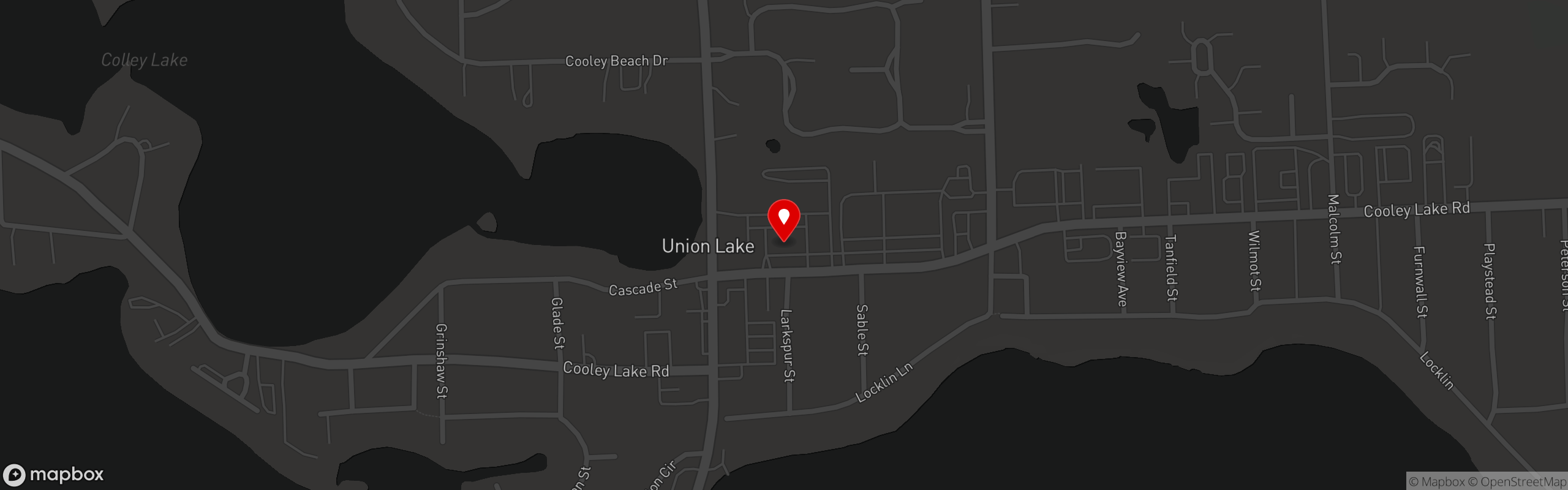 Street map pinning Jon Smith Subs in White Lake, MI