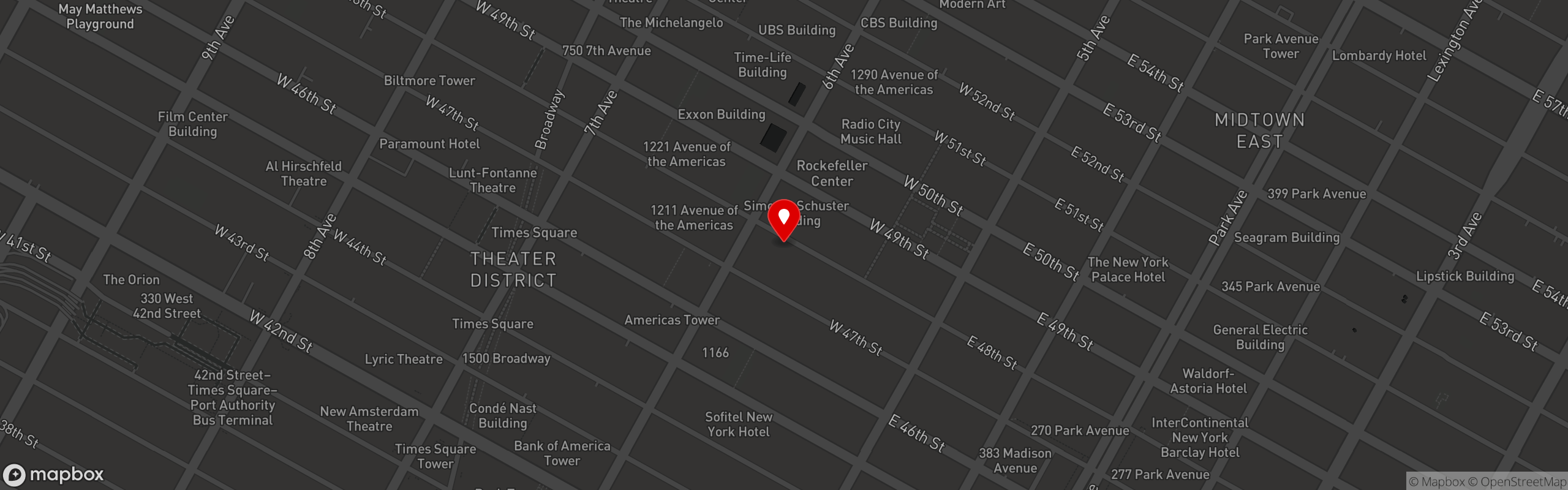 Street map pinning Tsuru Ton Tan in Tsuru Ton Tan - Midtown, NY