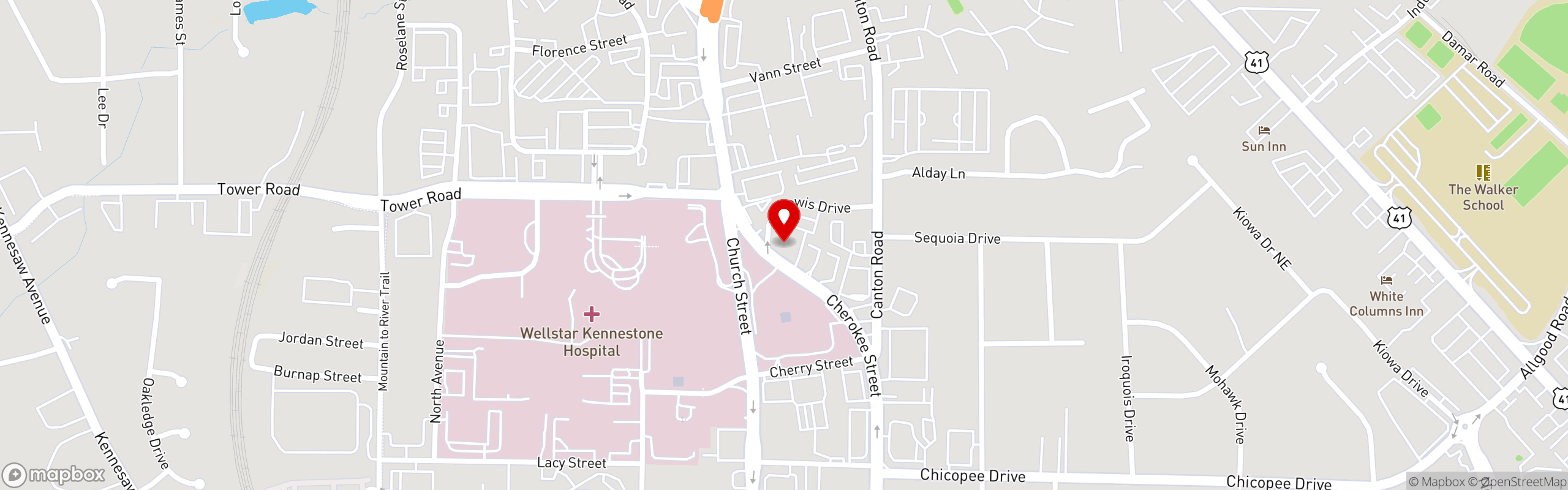 Street map pinning Phyllis in Phyllis