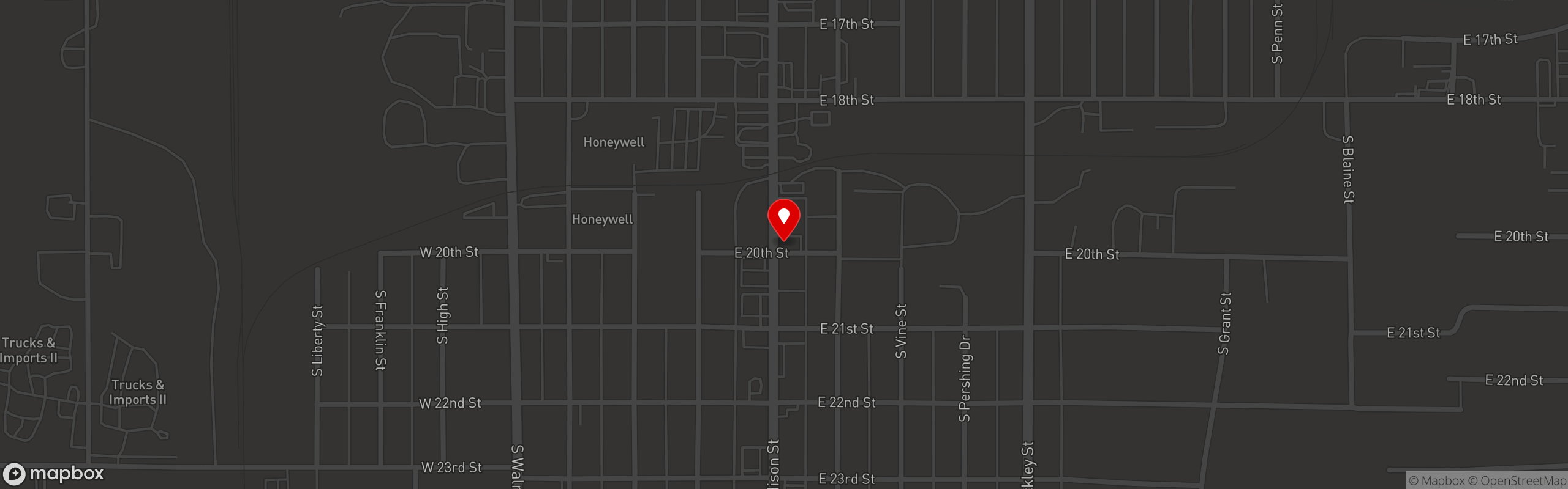 Street map pinning La Hacienda in La Hacienda