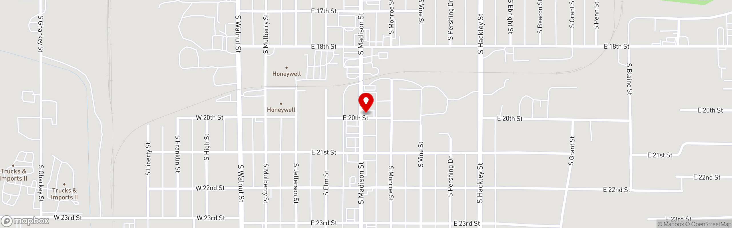 Street map pinning La Hacienda in La Hacienda