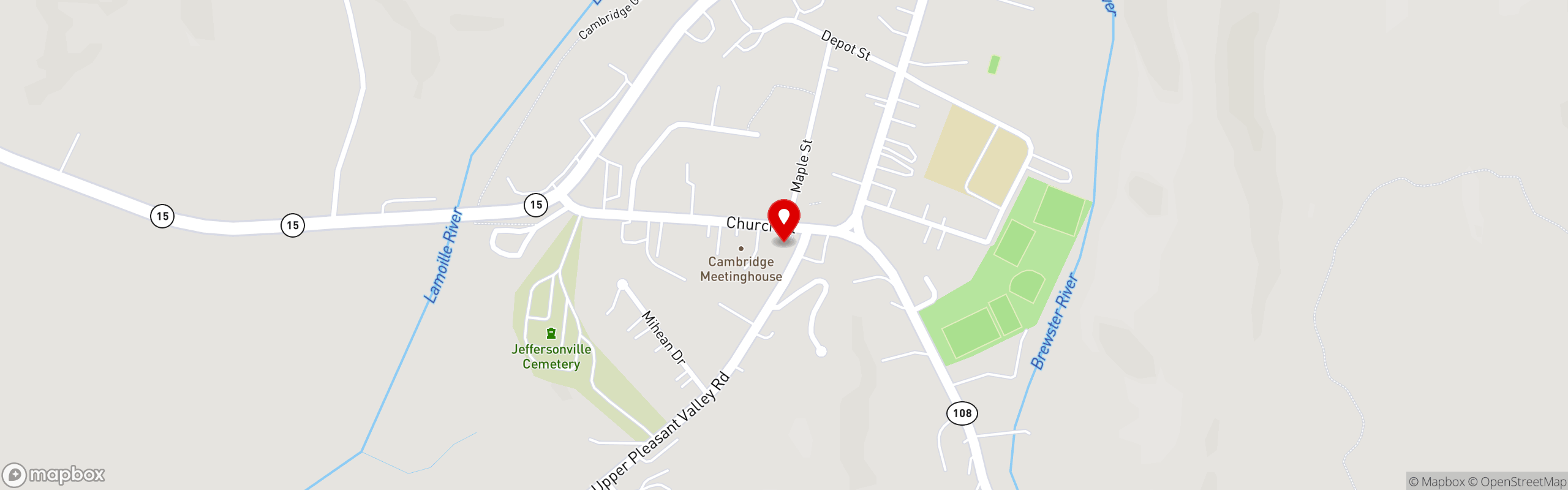 Street map pinning Village Tavern in Village Tavern