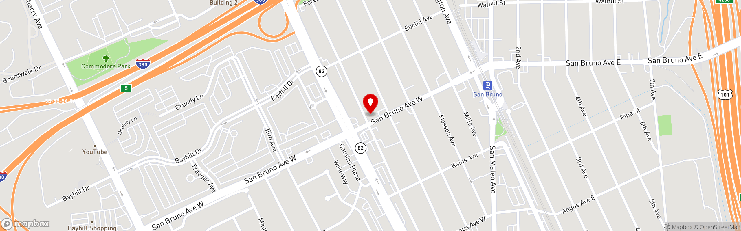 Street map pinning Inda Mely in Inda and Mely