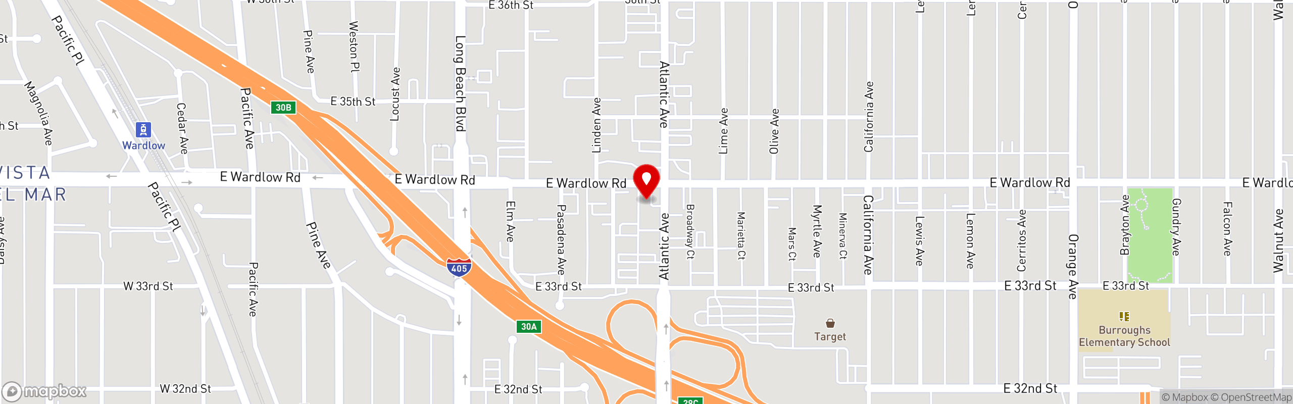 Street map pinning Bamboo Teri House in Bamboo Teri House