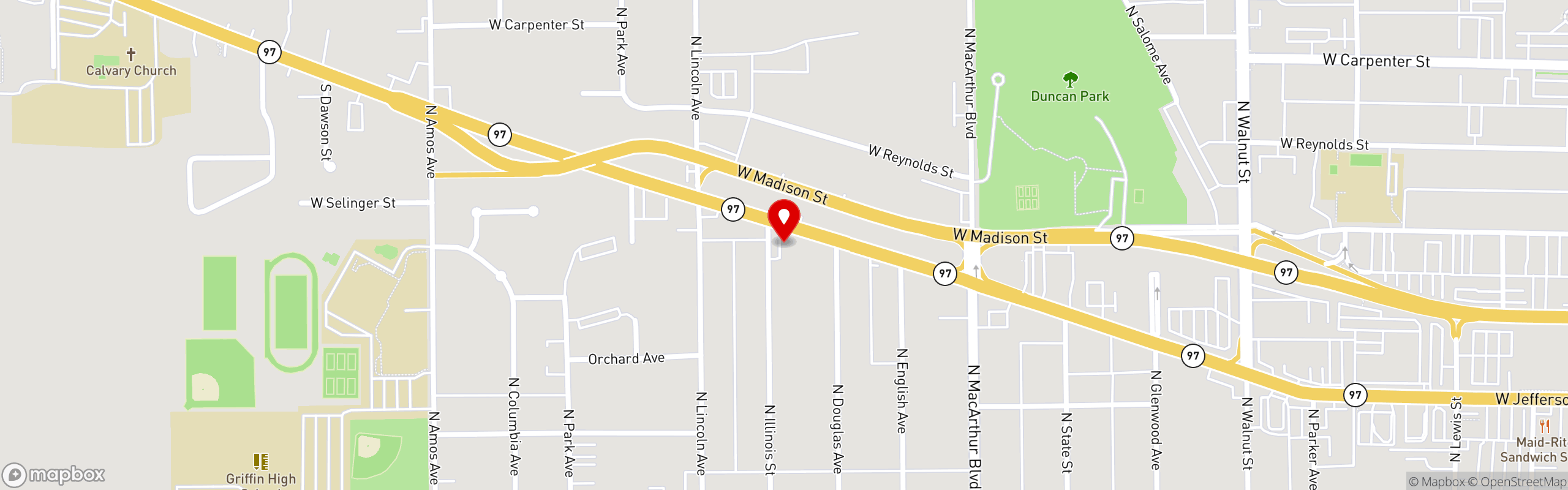 Street map pinning Head West Sub Stop in Jefferson (Springfield Area)