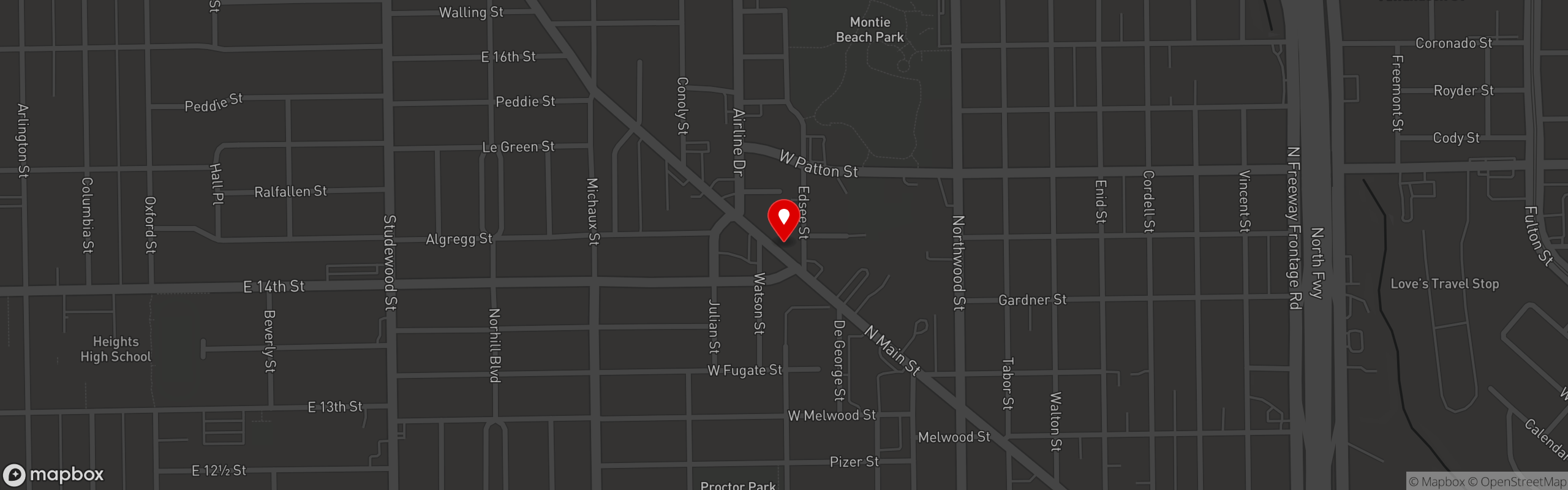 Street map pinning Triola's Kitchen in Houston