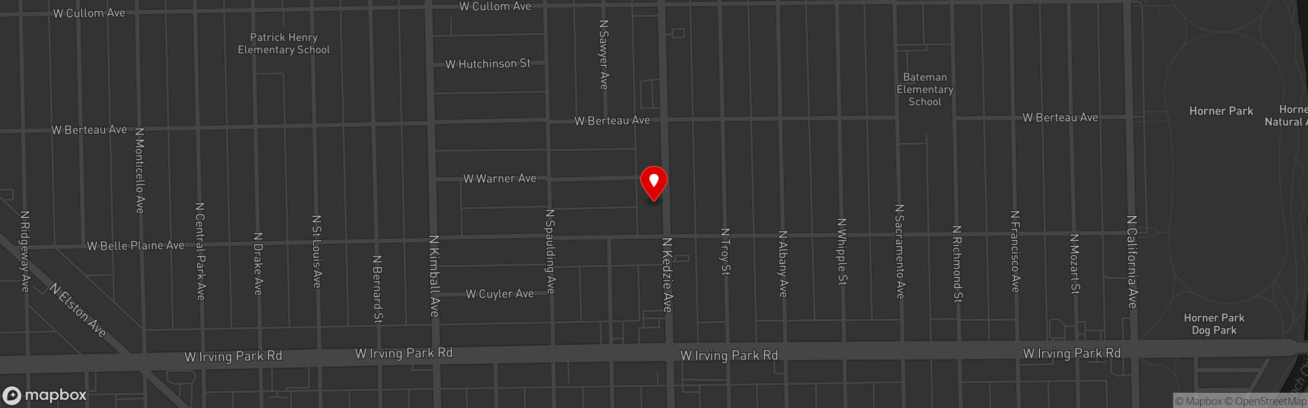 Street map pinning Luella's Southern Kitchen in Luella's Southern Kitchen
