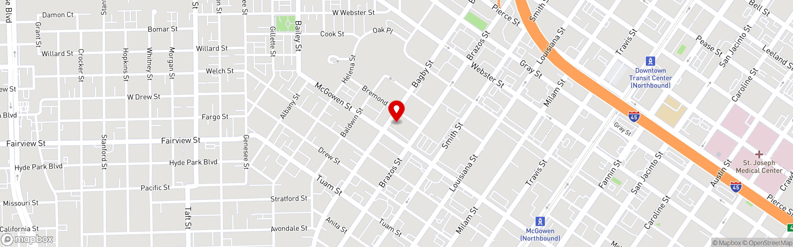 Street map pinning On The Kirb in Midtown