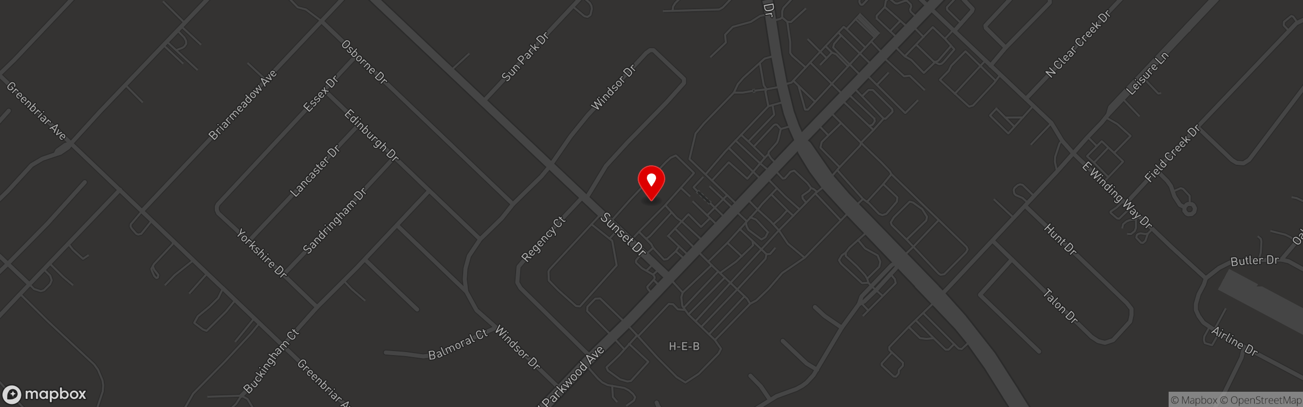 Street map pinning La Escondida Mexican Grill in Friendswood
