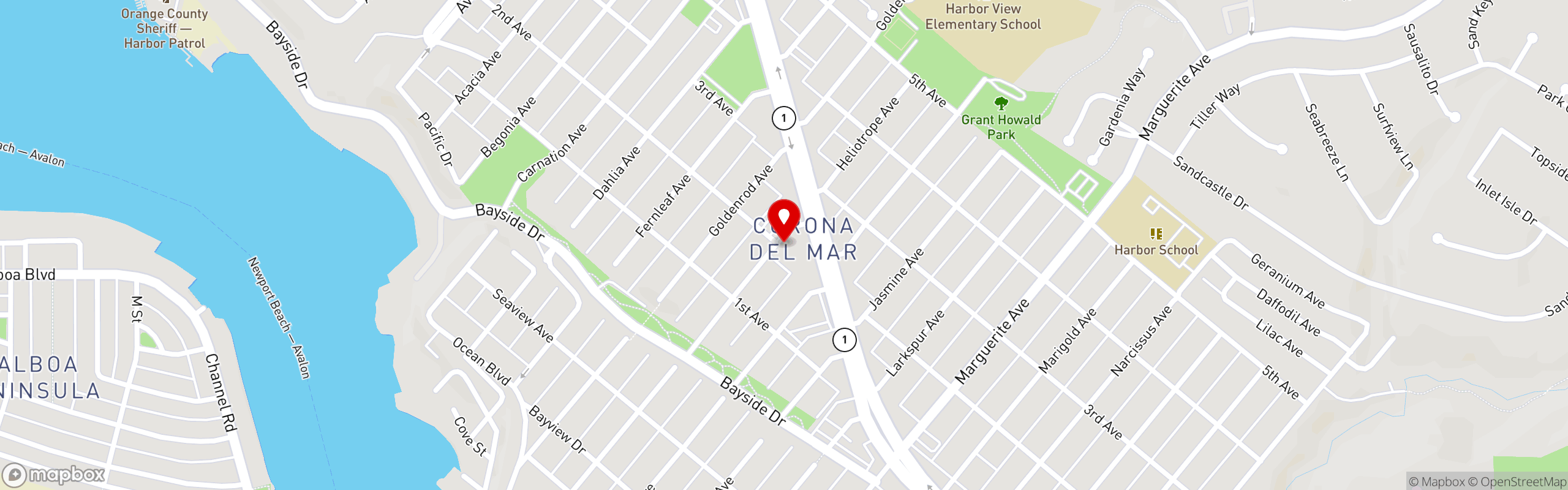 Street map pinning Port Restaurant and Bar in Port Restaurant and Bar