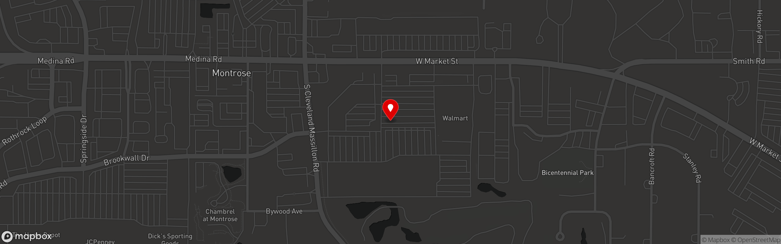 Street map pinning The Original Steaks and Hoagies in Fairlawn