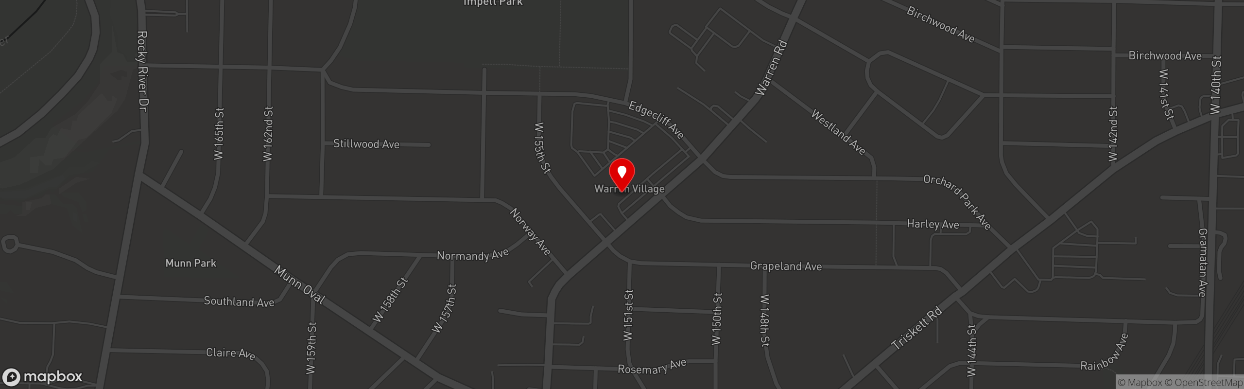 Street map pinning The Original Steaks and Hoagies in Westpark