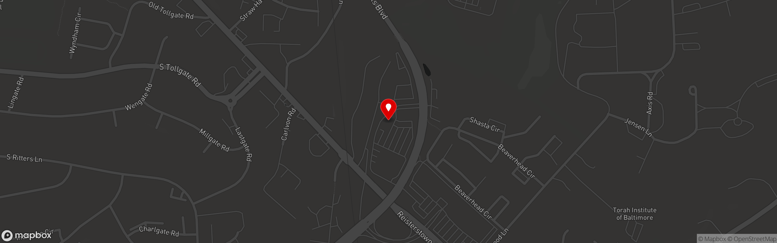 Street map pinning The Original Steaks and Hoagies in Owings Mills
