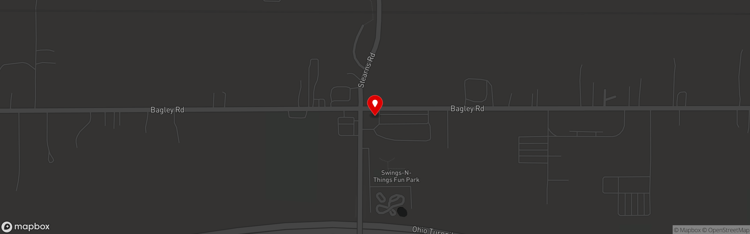 Street map pinning The Original Steaks and Hoagies in Olmsted Township