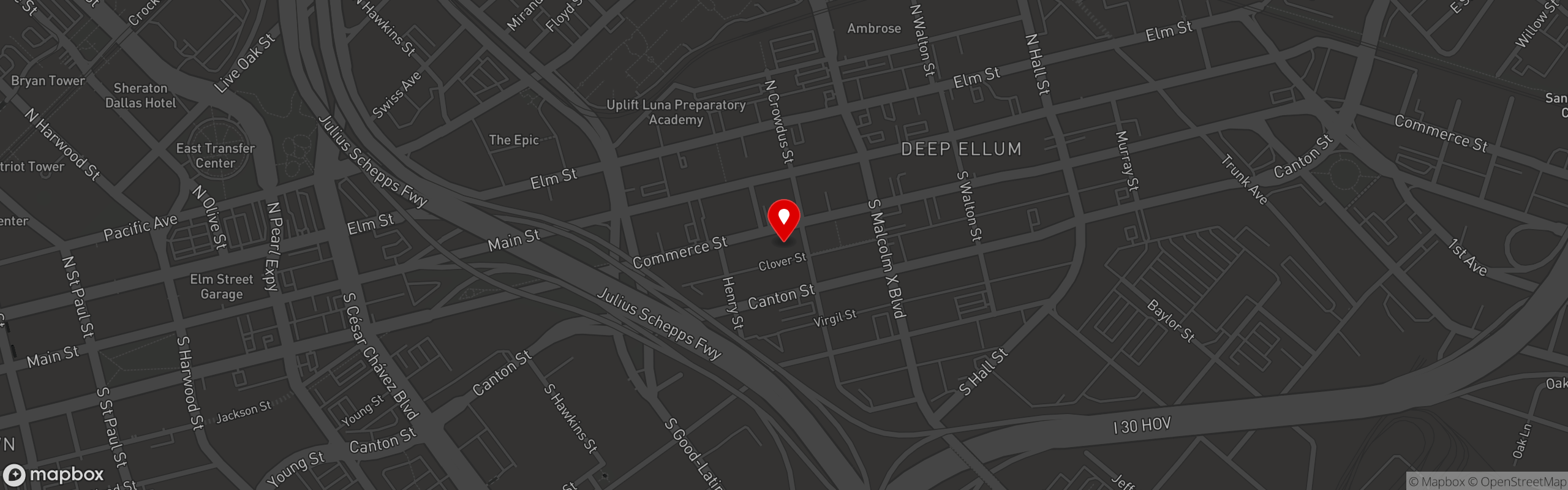 Street map pinning Angry Dog in Angry Dog