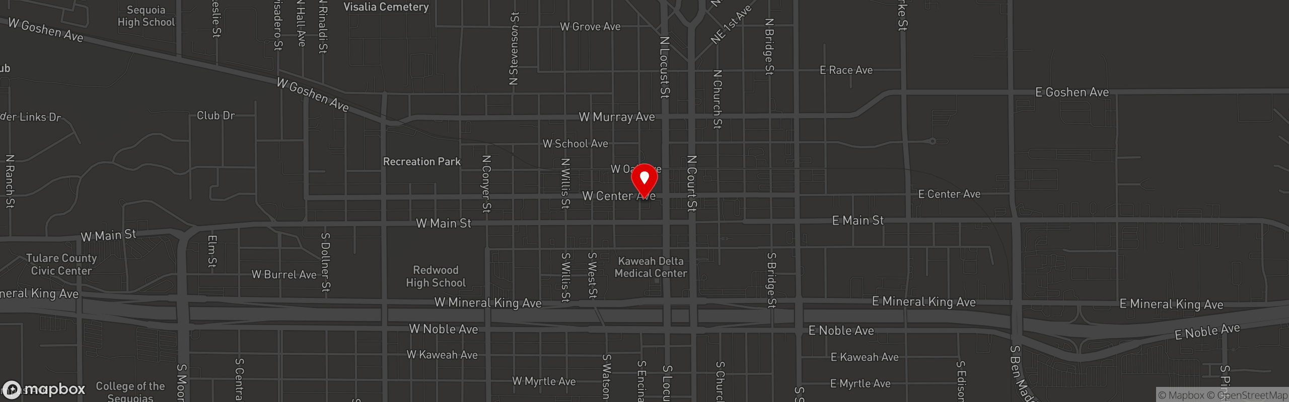 Street map pinning Tommy's in Tommy's Restaurant