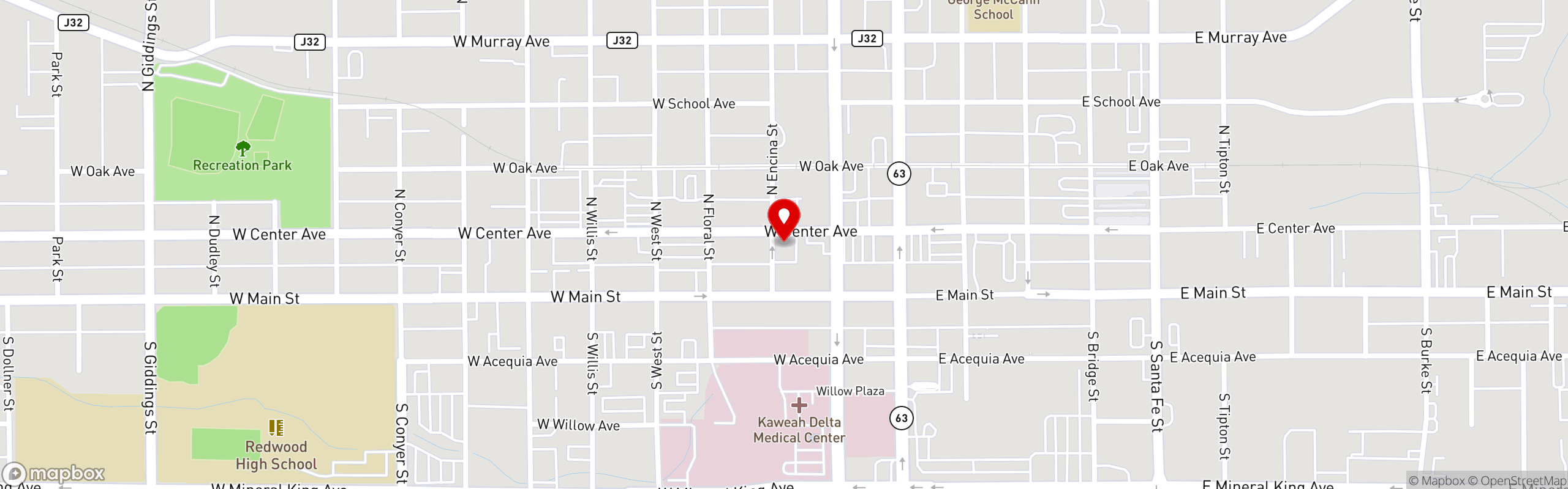 Street map pinning Tommy's in Tommy's Restaurant