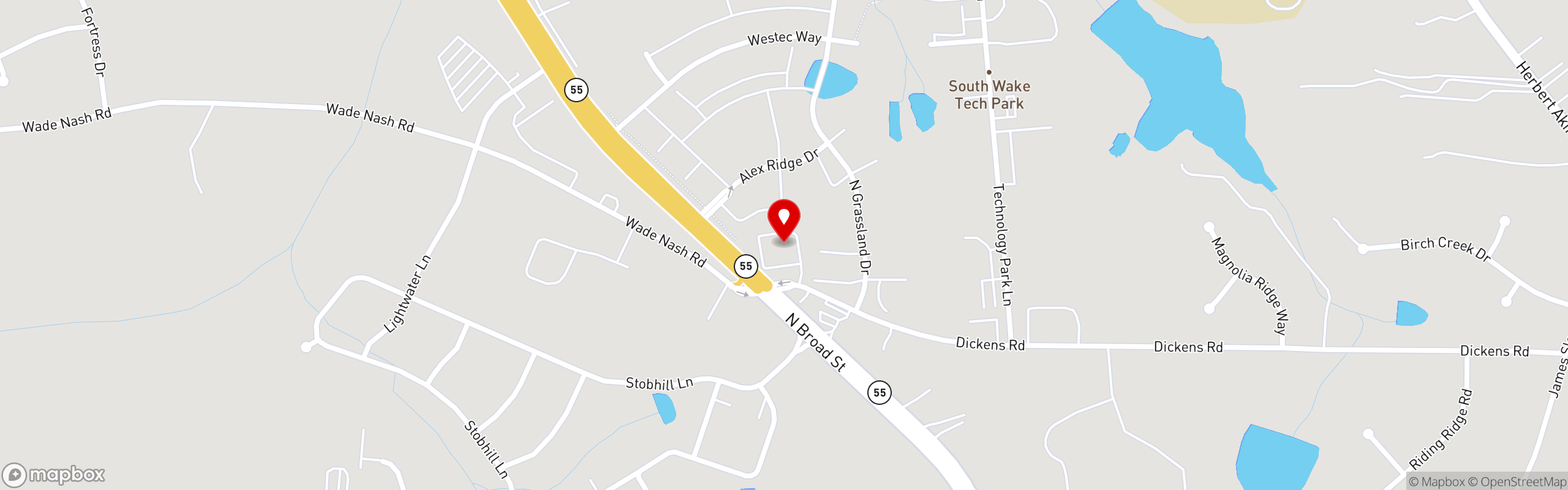 Street map pinning Taqueria La Costena in Fuquay-Varina