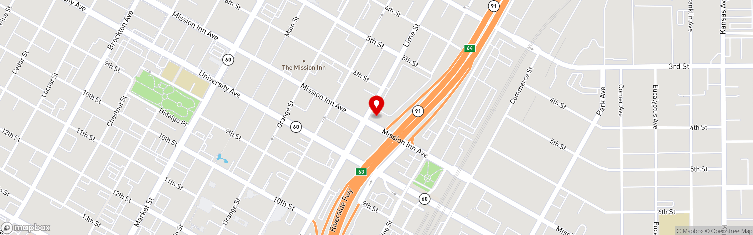 Street map pinning RIVERSIDE-Heroes in RIVERSIDE-Heroes