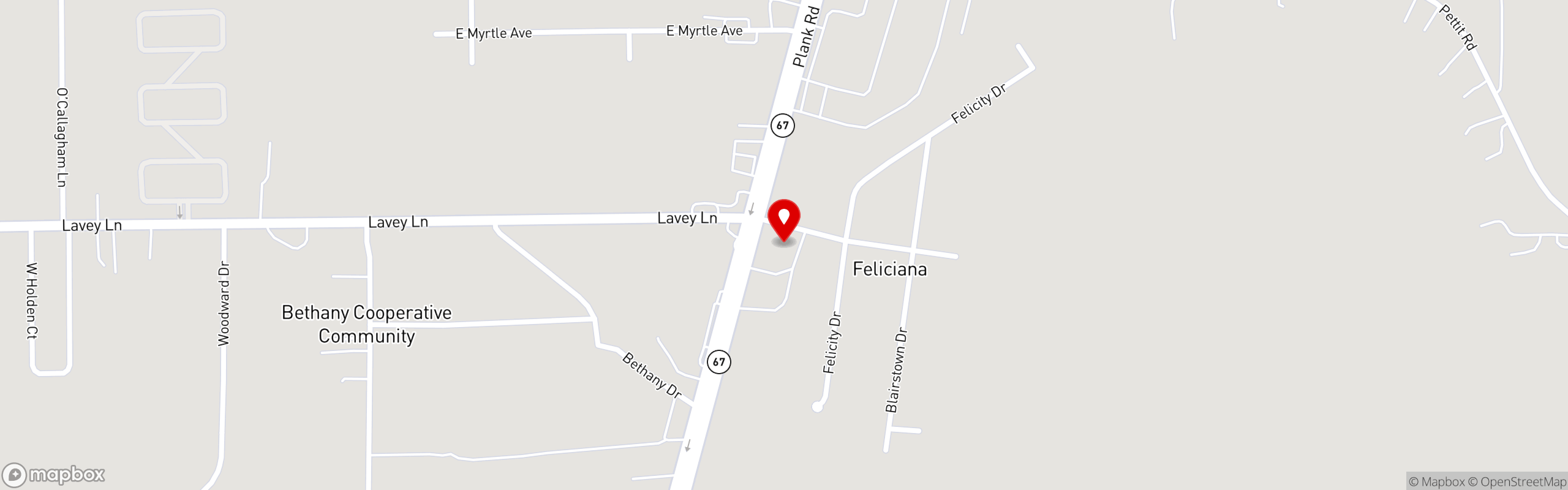 Street map pinning Lagniappe Steak & Seafood in Lagniappe Steak & Seafood