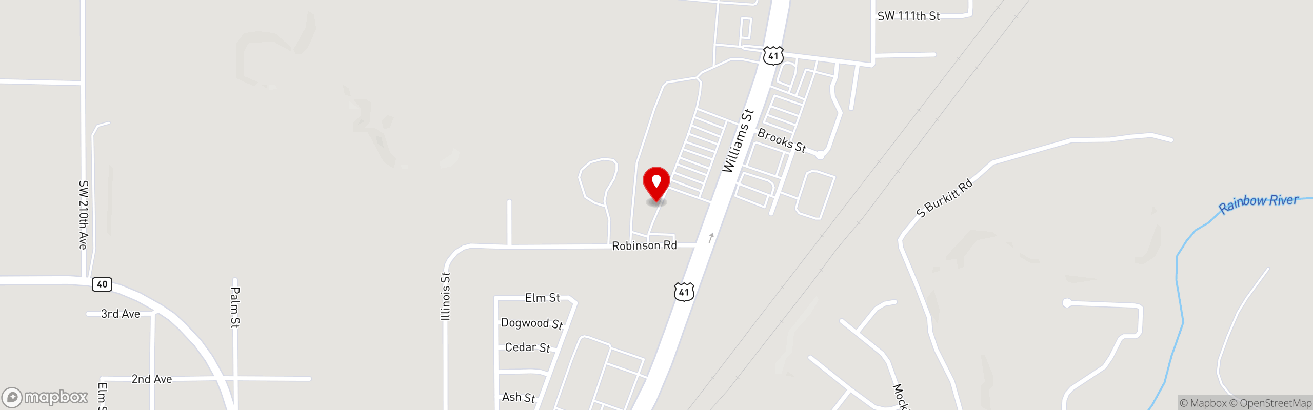 Street map pinning Breakfast Station in Breakfast Station (Dunnellon)