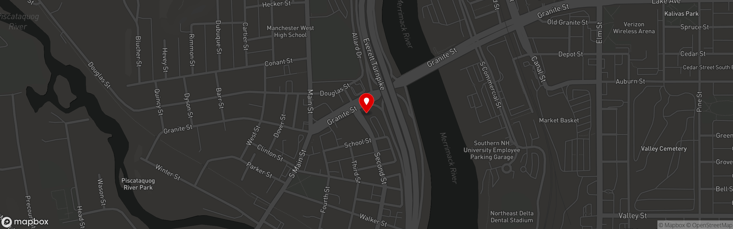 Street map pinning Giorgio's Ristorante & Bar in Manchester