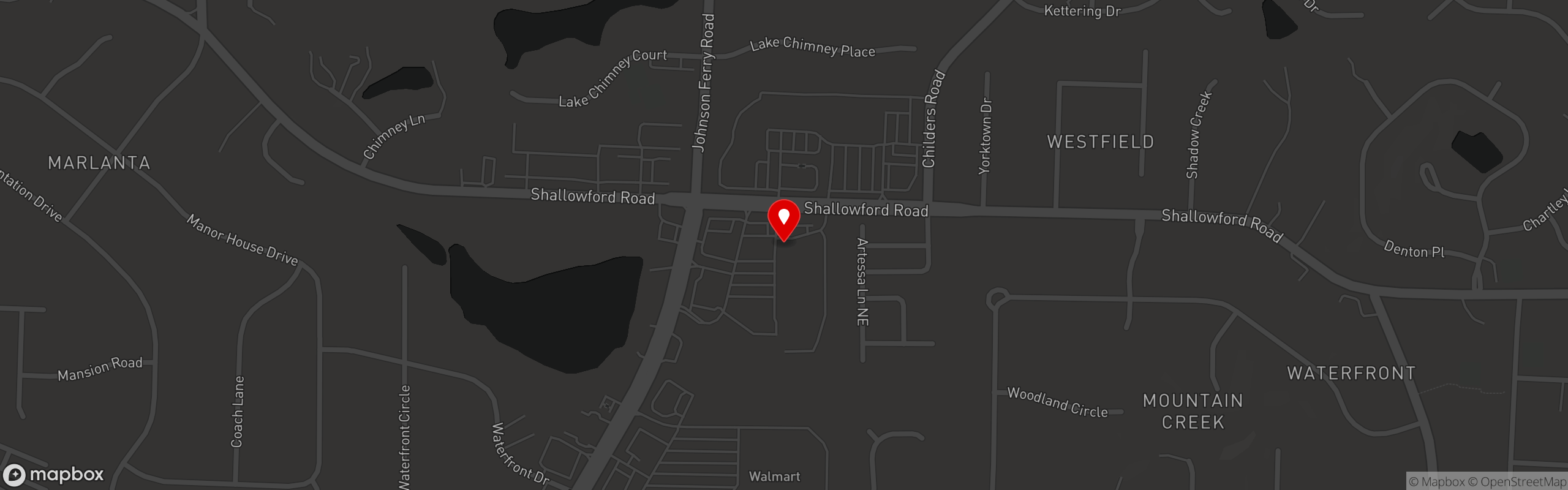 Street map pinning Xengo Fusion Kitchen and Sushi in East Cobb