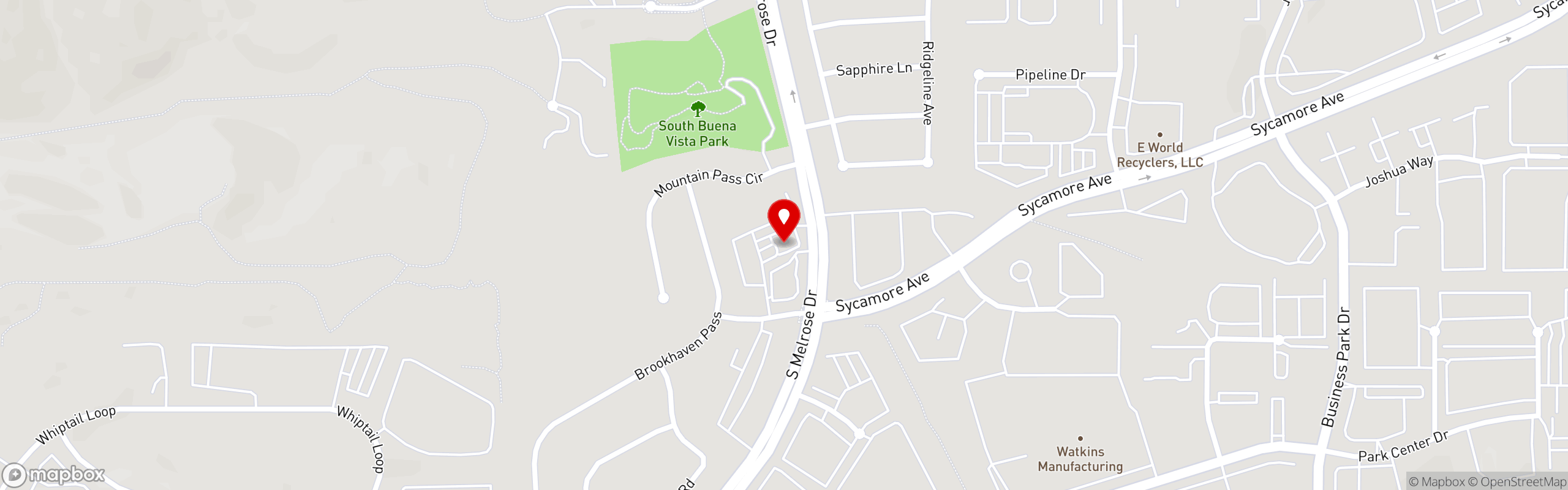 Street map pinning Hungry Bear Deli in Vista