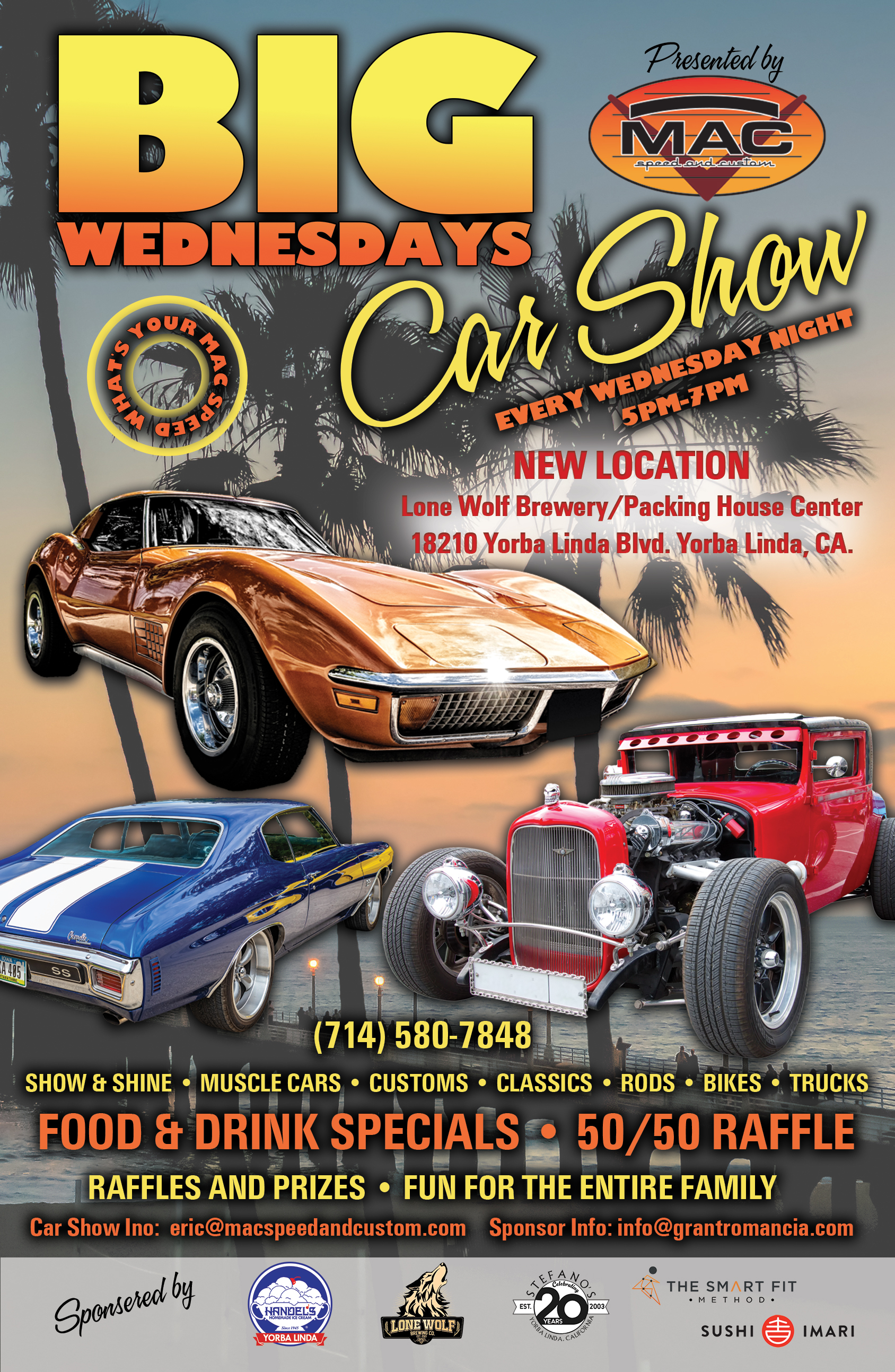 Big Wednesdays Car Show at the Den - Lone Wolf Brewing Co - Yorba