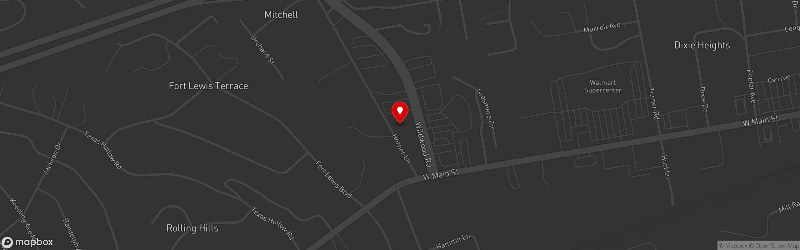 Street map pinning Angelle's Diner in Salem