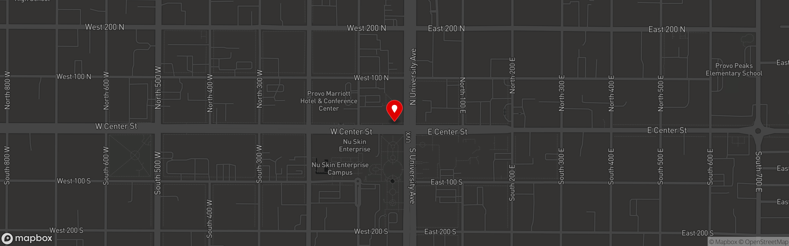 Street map pinning Station 22 in Provo