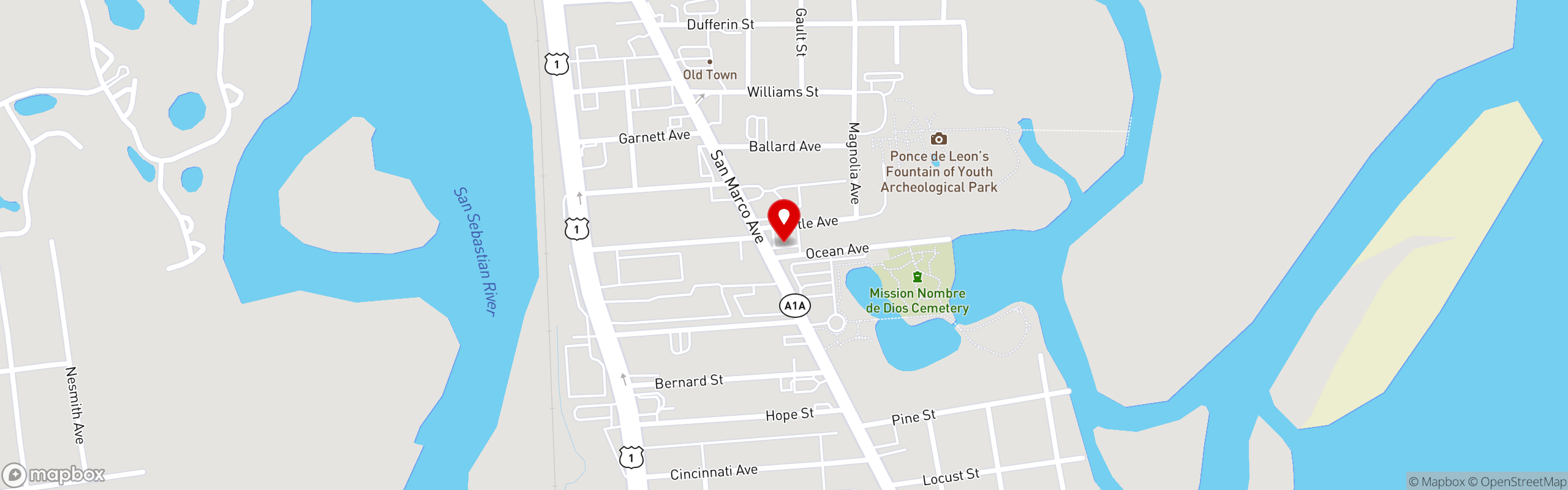 Street map pinning Boat Drinks in Boat Drinks