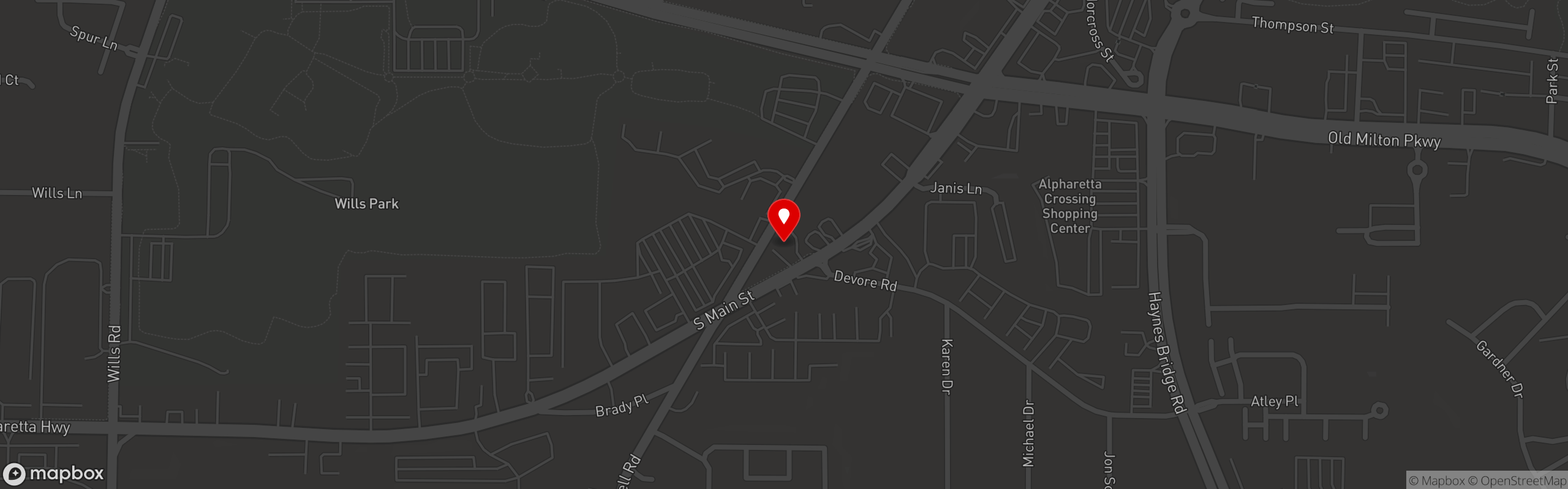 Street map pinning Jack's Feed Store in Jack's Feed Store