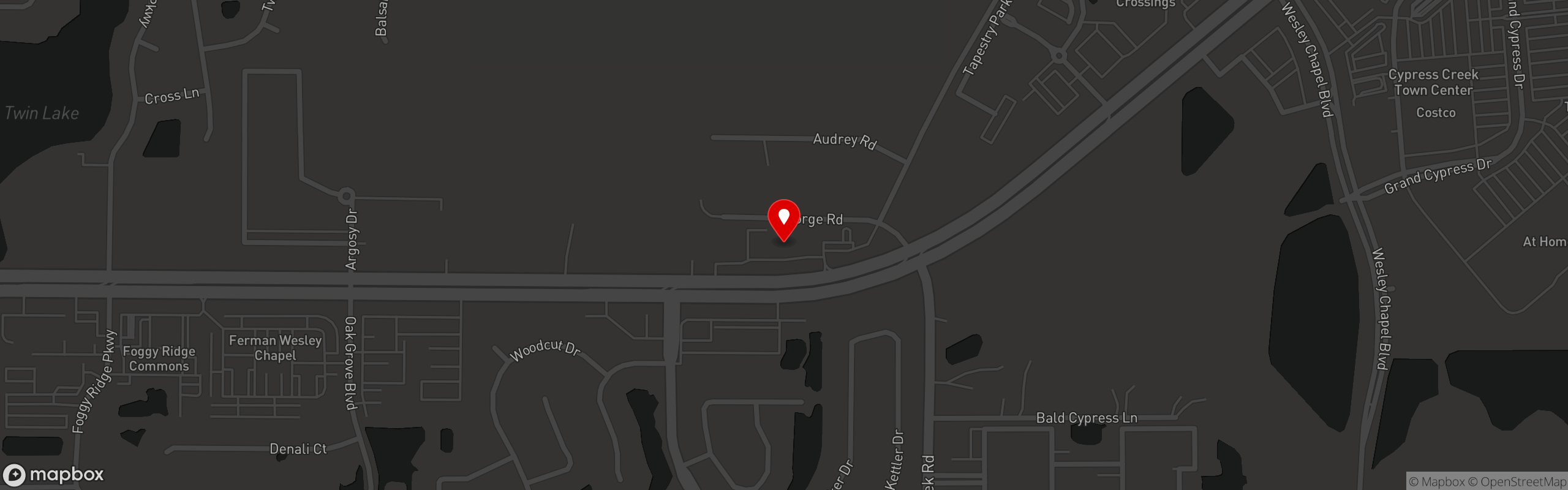 Street map pinning Greenlane in Cypress Creek