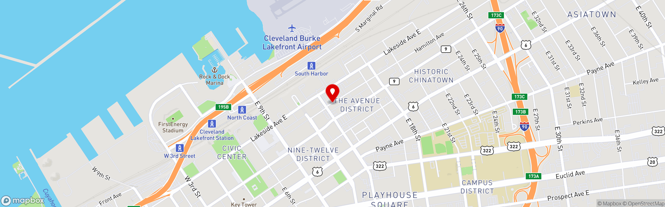 Street map pinning Barrister's Catering in Barrister's Catering