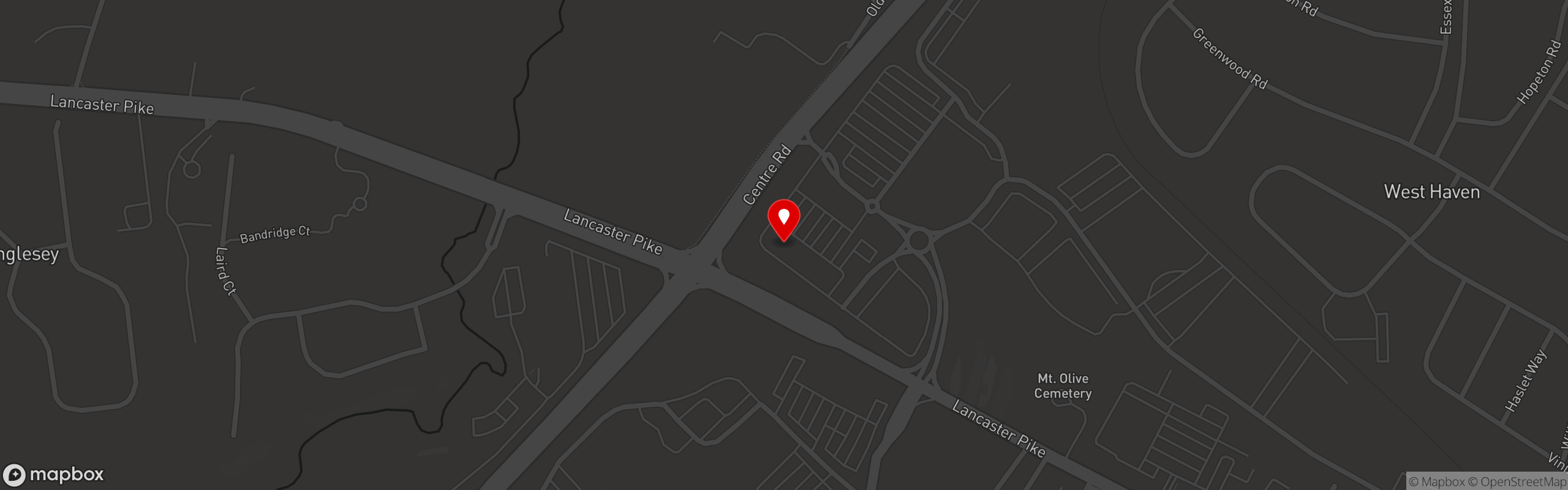 Street map pinning McGlynns Pub in Greenville