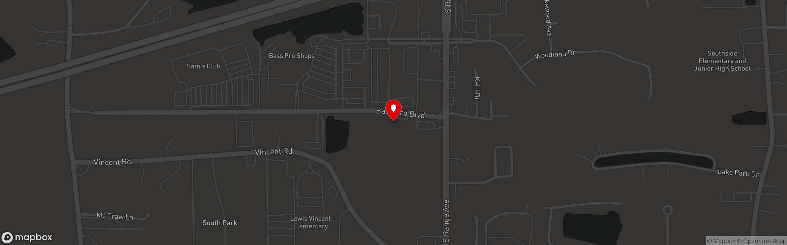 Street map pinning Empire Wingz in Denham Springs - Now Open!
