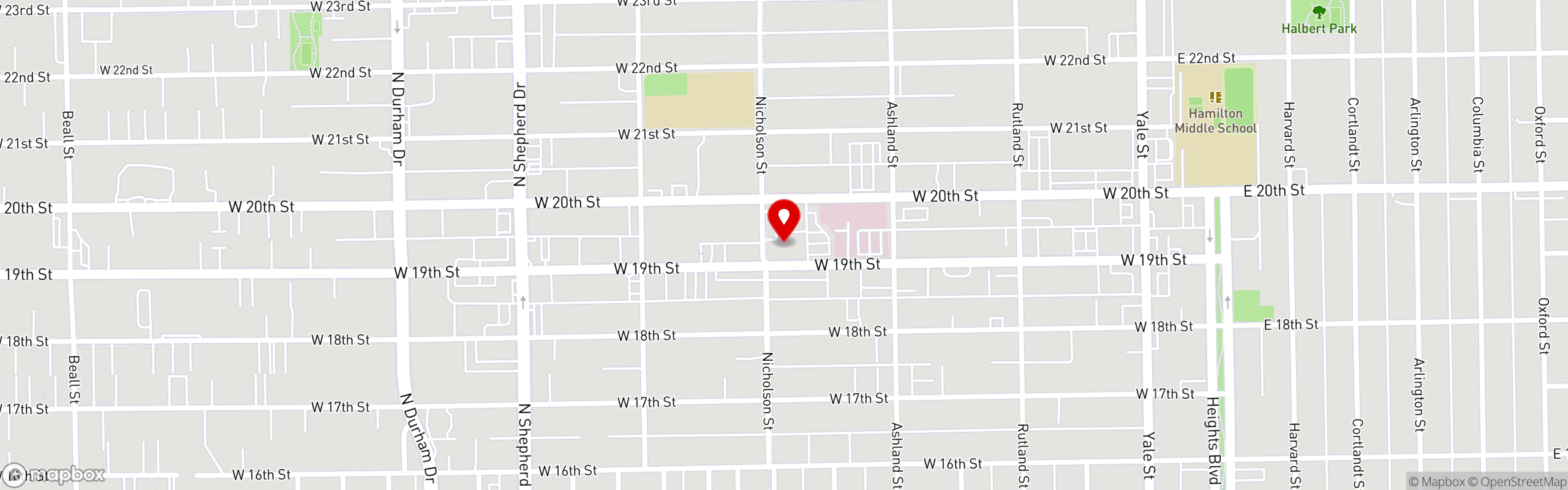 Street map pinning Ginger Mule in Ginger Mule
