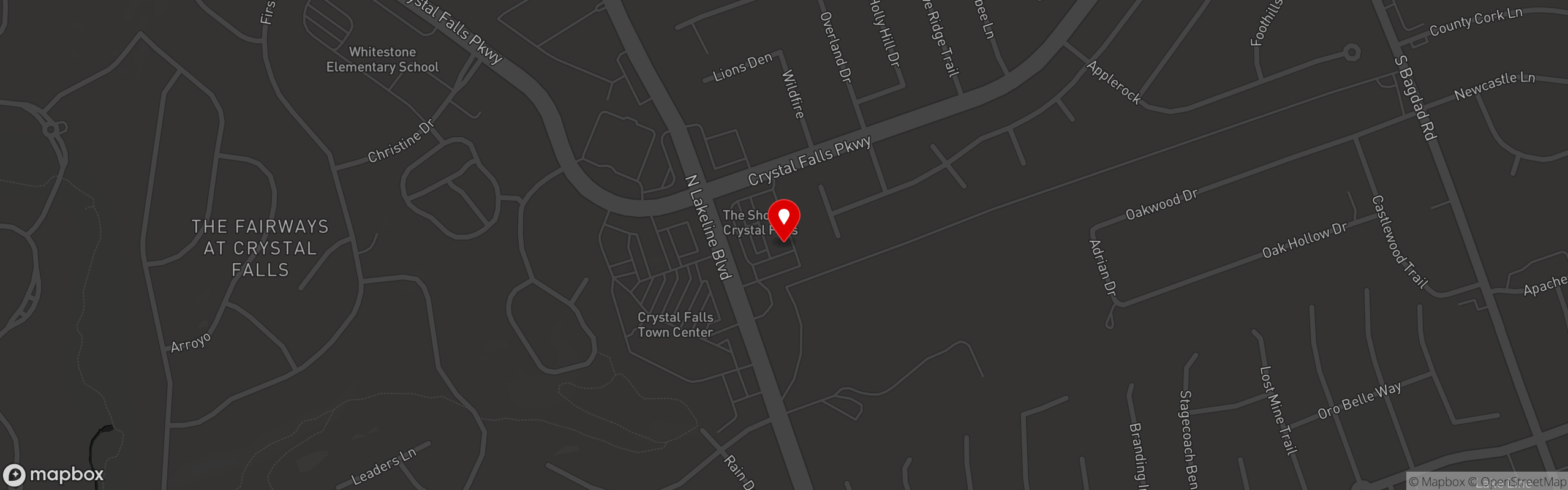 Street map pinning Umiya Leander in Umiya - Leander