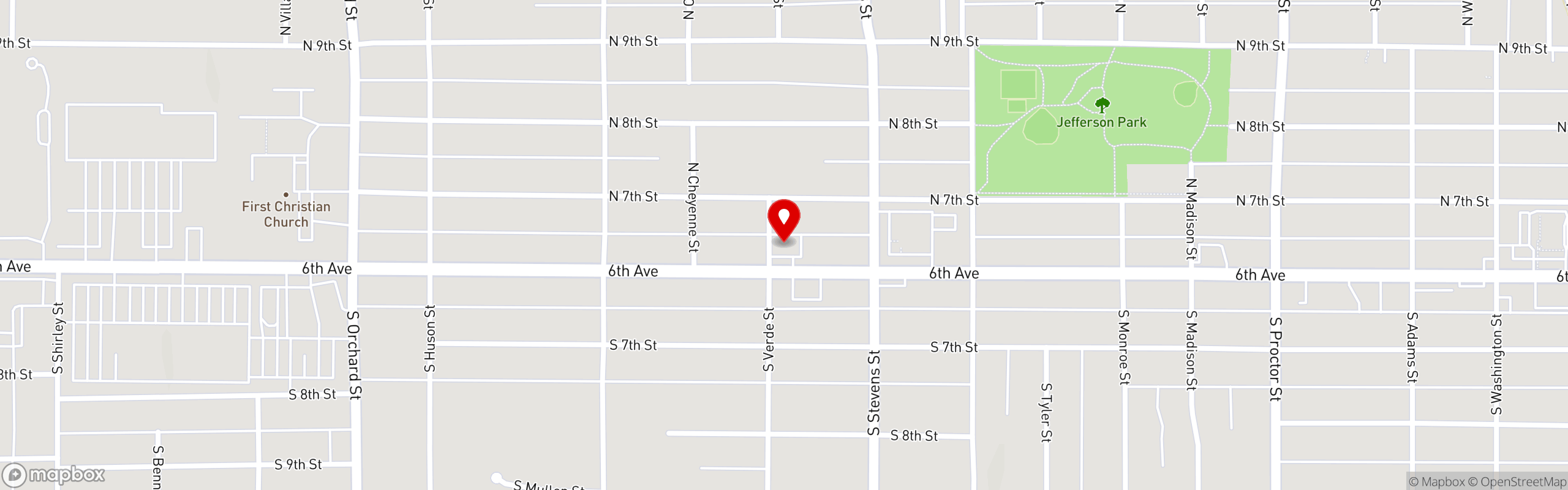 Street map pinning Da Tiki Hut in Tacoma, WA