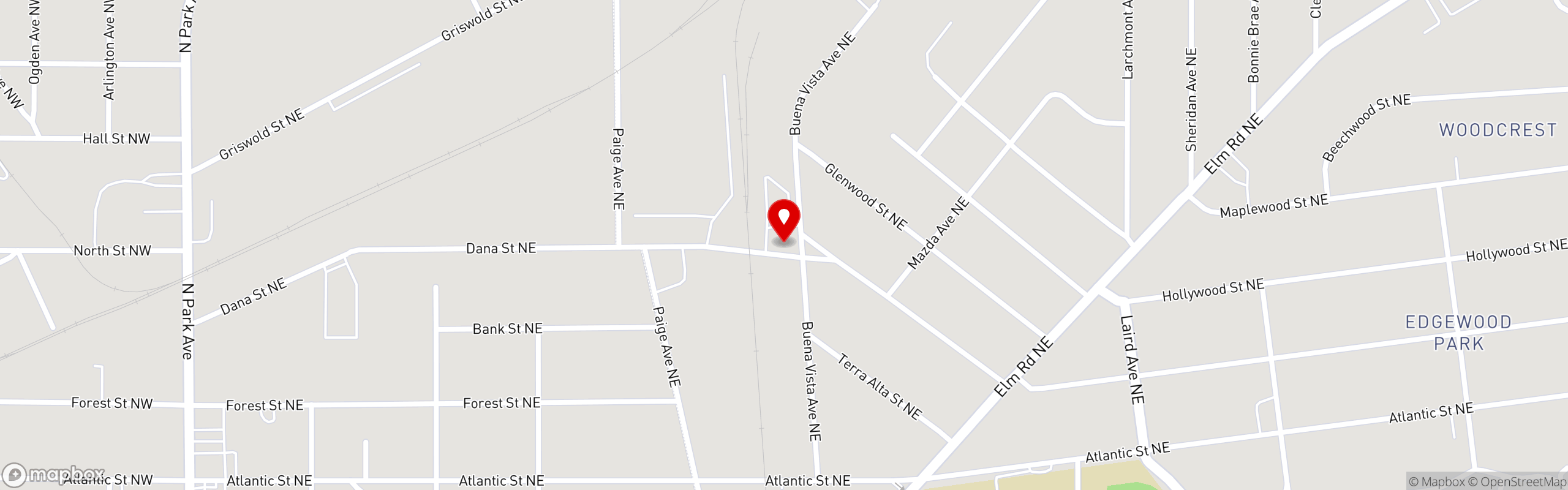 Street map pinning Buena Vista Cafe in Buena Vista Warren