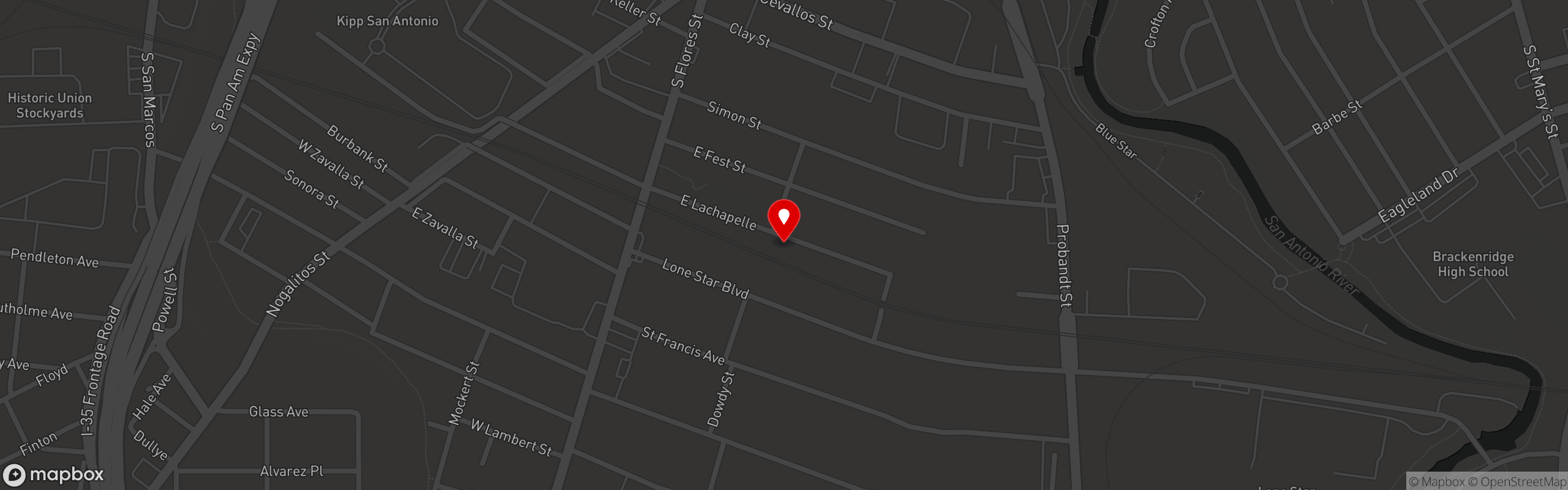 Street map pinning Künstler Brewing in Künstler Brewing