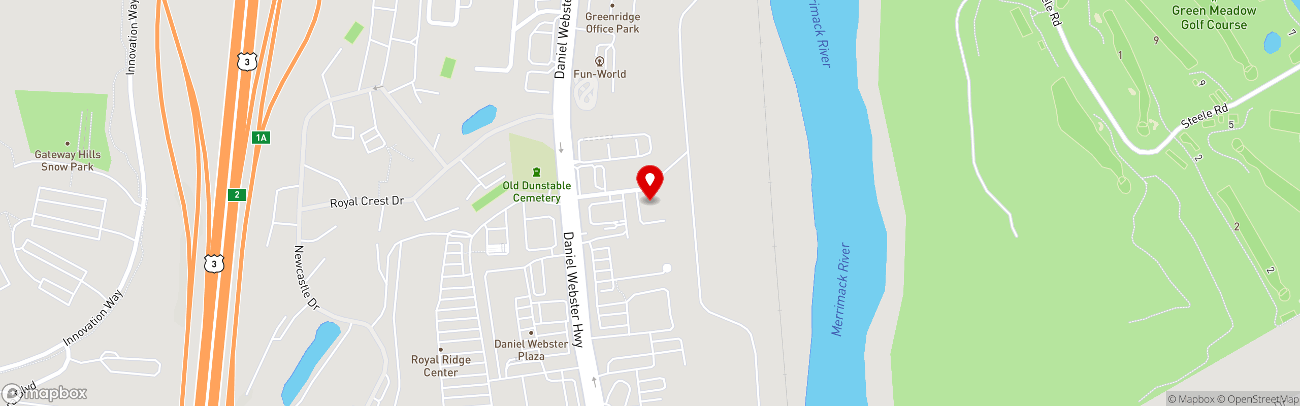 Street map pinning Oasis Cafe in Oasis Cafe