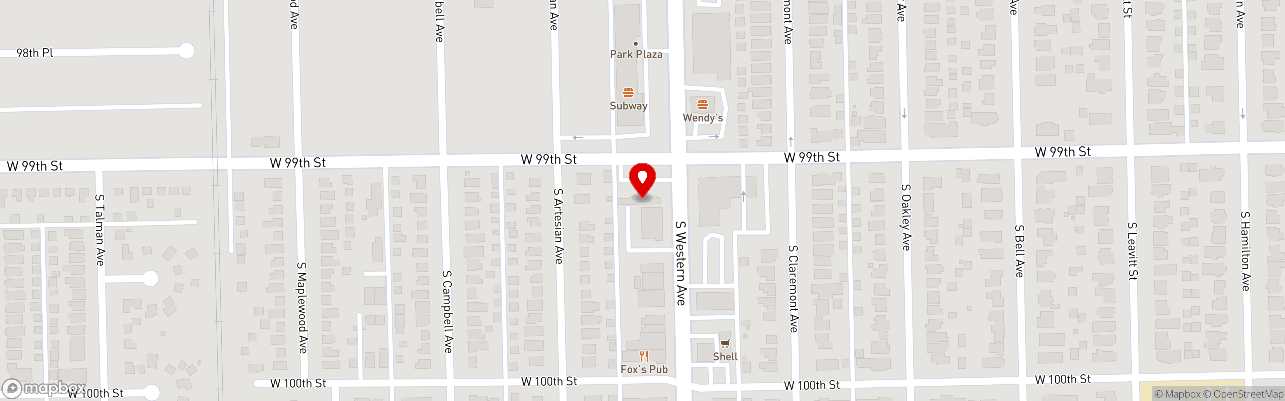 Street map pinning Janson's Drive In in Janson's Drive In