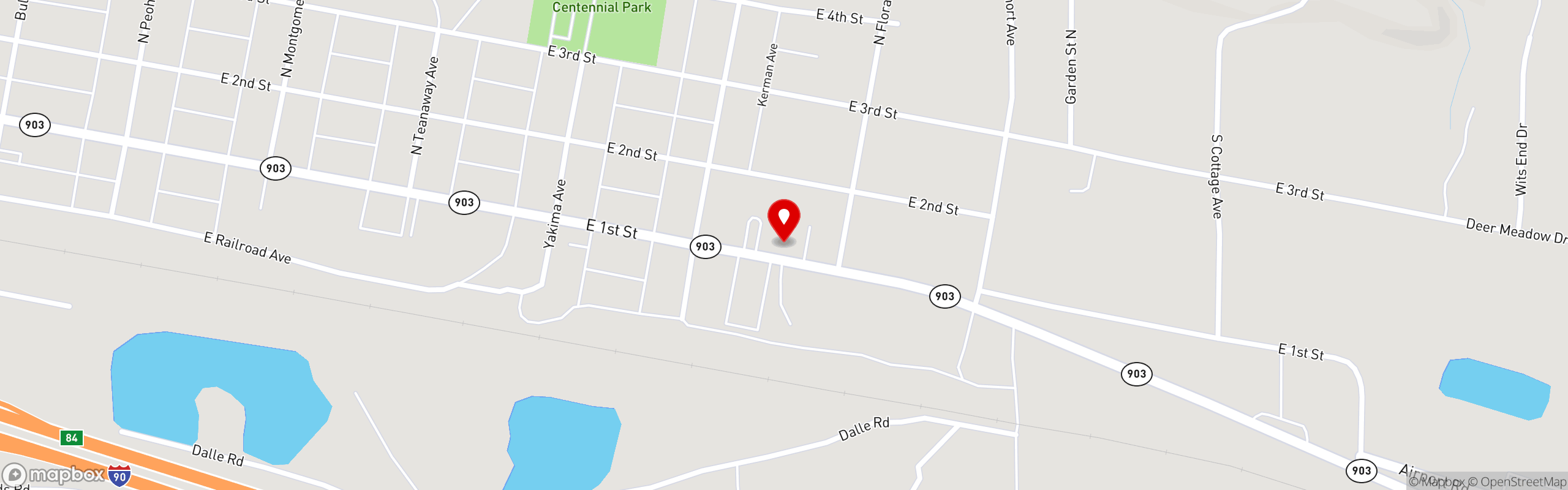 Street map pinning Cottage Cafe & Fireside Lounge in Cottage Cafe & Fireside Lounge
