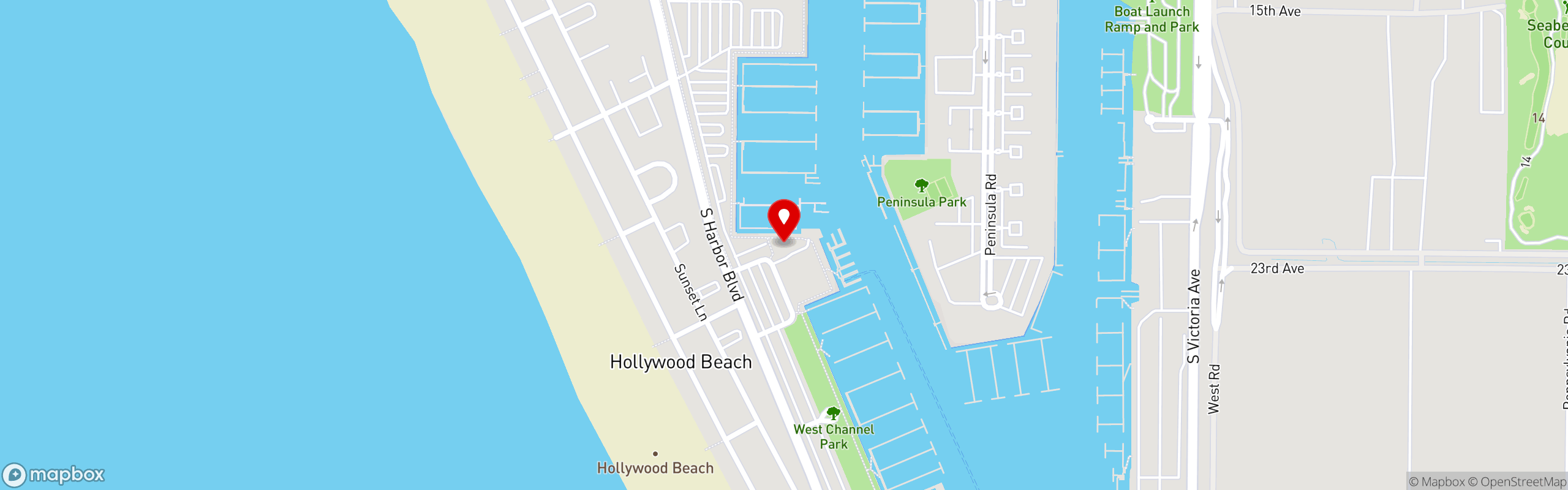 Street map pinning Waterside in Waterside