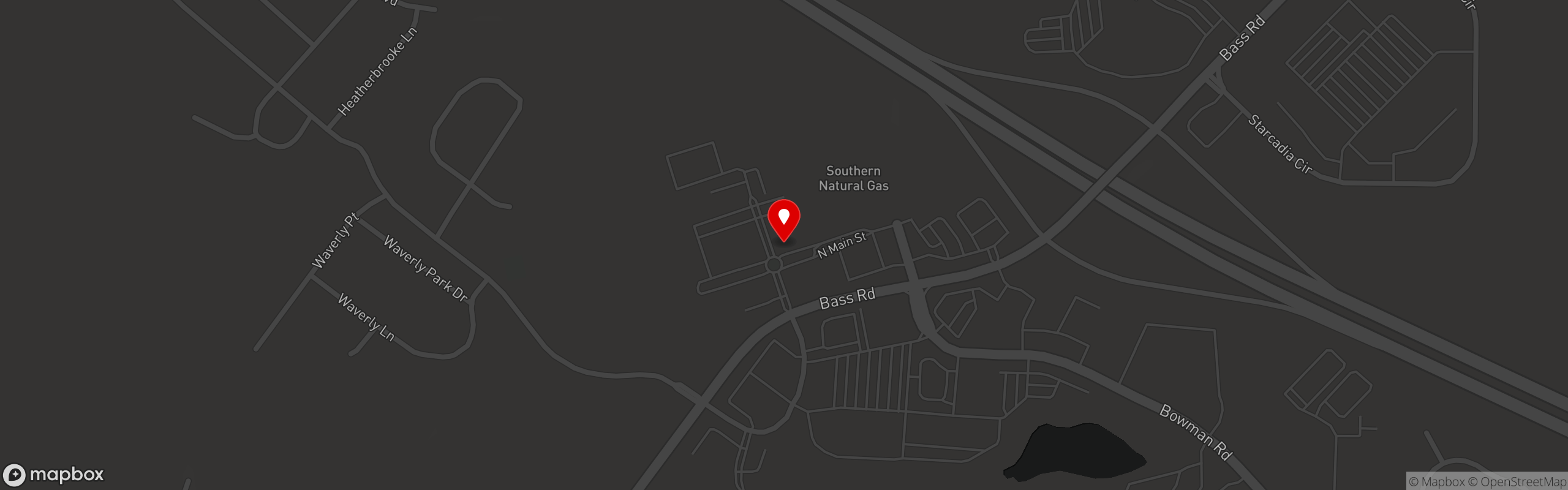 Street map pinning Natalia's in Macon