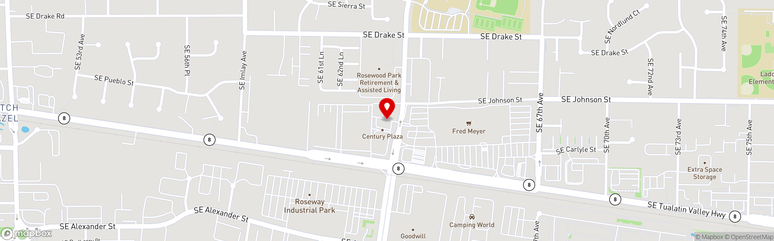 Street map pinning Poke delight in Poke Delight-Hillsboro