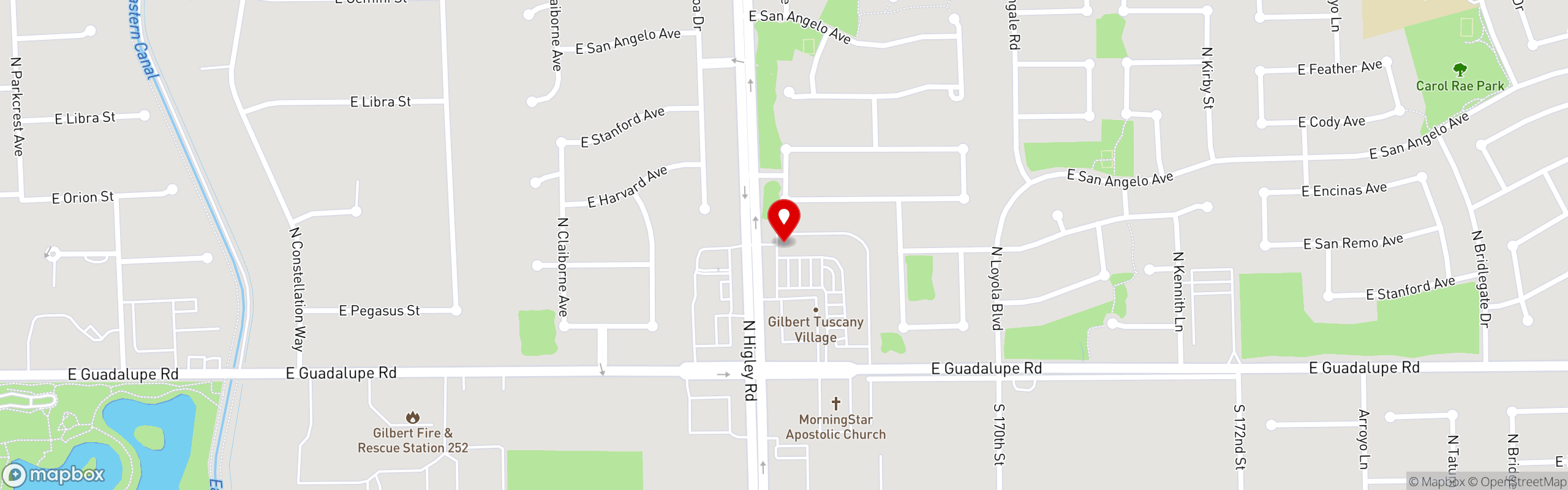 Street map pinning Henhouse Cafe in Henhouse - Guadalupe